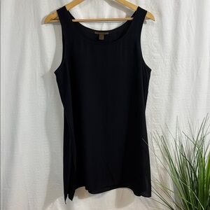 Harari Black Silk Tank Top Size medium